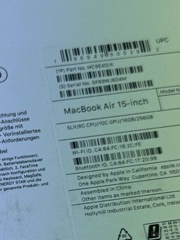 MacBook Air 15 M3 16GB/256GB - nepoužity - 7