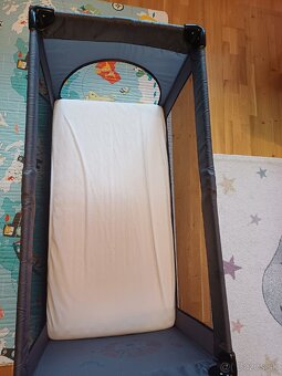 Detská cestovná postielka 120x60 + matrac ikea - 7