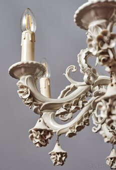 Osemramenný porcelánový luster Neapol Capodimonte - 7