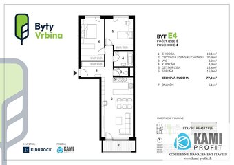 Na predaj 3 izbový byt s balkónom v novostavbe v Piešťanoch  - 7