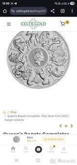 Predam investicne striebro Queens Beast 10oz+2oz - 7