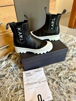 karl lagerfeld original stylove luxusne jarne kozene cizmy - 7