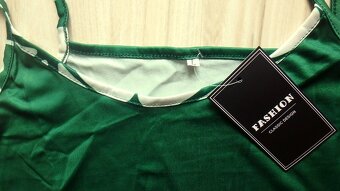 Zelené maxi šaty s bielymi kvetmi, v. M/L/XL - 7