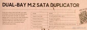 Predám DUAL-BAY M.2 SATA DUPLIKÁTOR - 7