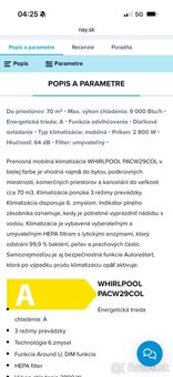Whirlpool mobilna klimatizacia - 7