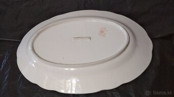 Veľké oválne porcelánové taniere a pokrievka - 7
