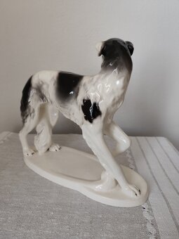 Royal dux chrt pes veľká porcelánová soška rarita - 7