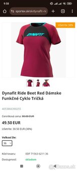 Dynafit Ride Beet Dámske Funkčné Cyklo Tričko - 7