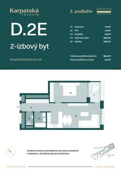 RADO | Rezidencia Karpatská (D2E), 2i byt 58 m2 s loggiou 5, - 7