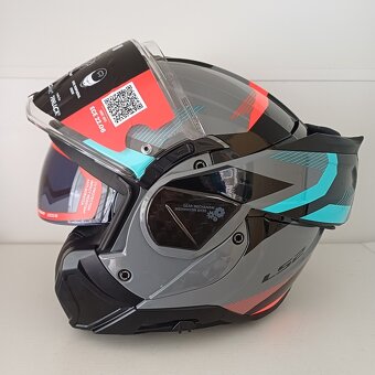 Silniční překlápěcí přilba LS2 Advant II Triple Nardo Grey - 7