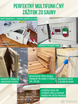 Domaca parna sauna mini mobilná sauna parna auverdic sauna - 7