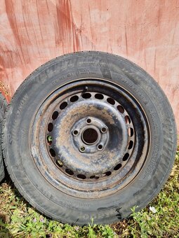 Plechove disky Audi 5x112, 57.1mm stred + Zim. pneu matador - 7
