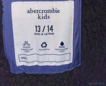Detská zimná bunda Abercrombie & Fitch tmavomodrá 13-14 r - 7