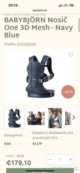Babybjorn One Ergonomický nosič námornícka modrá 3D Mesh - 7