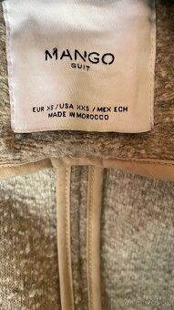 Mango Oversized béžový dámsky kabát strih coccoon XS 34 - 7