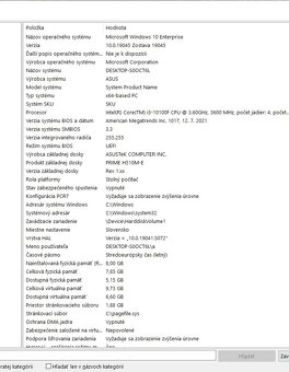 Predám stolný počítač – i3 10100F, GTX 1050 Ti, 8 GB RAM - 7