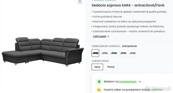 Rohová sedacia súprava - 7