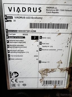 Predám kotol Viadrus U 22 Economy, 30kW - 7