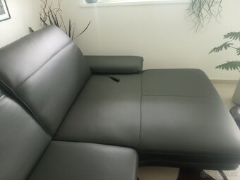 Luxusná celokožená sedacia súprava s elektrickým polohovanim - 7