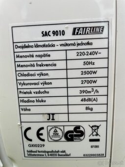 Nástenná klimatizácia Fairline SAC 9010 - 7