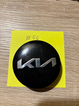 Stredové krytky (pukličky) Kia-priemer 58,56 mm čierné/sivé - 7