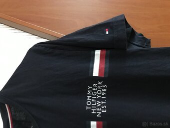 TOMMY HILFIGER originál black pánske tricko L - 7