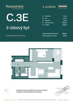 RADO | Rezidencia Karpatská (C.3E), 2i byt 60 m2 s loggiou 6 - 7