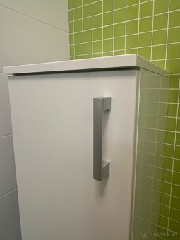 Závesná skrinka do kúpeľne biela lesklá - 7