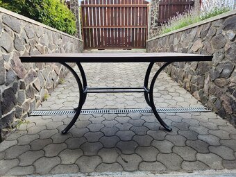 Záhradný drevený stôl na terasu - 7