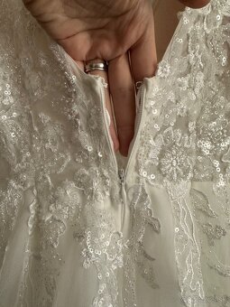 Predám princeznovské svadobné šaty – veľ. 36, ivory - 7