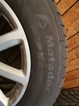 Hliníkové disky 16" 5x112 Audi A4 B8 zimné pneu 205/60 r16 - 7