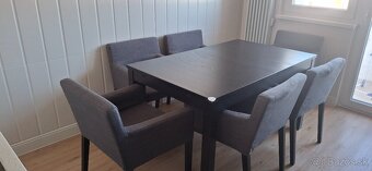 Ikea jedálenské stoličky s prateľným poťahom a stôl - 7