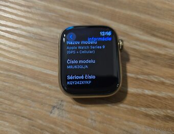 Apple watch 9 41mm Gold Stainless Steel - oceľ LTE cellular - 7