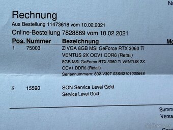 RTX 3060 Ti MSI Ventus 2x 8gb - 7