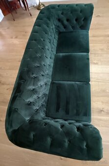 Pohovky Chesterfield 2 kusy. Smaragdová zelená. - 7