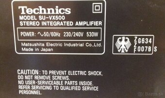 Spickovy 530W zosilnovac TECHNICS SU-VX500 tr. ClassAA, AZ45 - 7