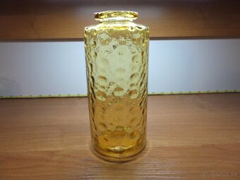 Retro ambrová pěkná velká váza. - 7