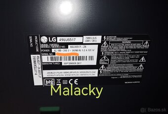 Predám plne funkčný Smart LED TV LG 49UJ6517. - 7