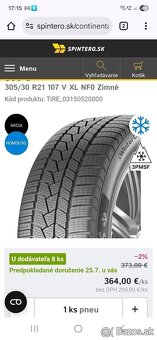 305/35 r21 zimné pneumatiky Continental - 7