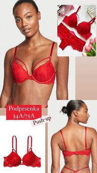 Victoria’s Secret čipkovana push-up podprsenka 75A - 7