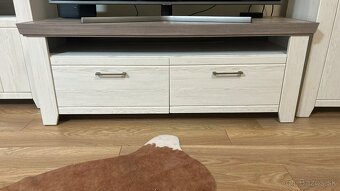 Obývacia stena Cruz, kombi, bielená pínia/šedý dub - 7