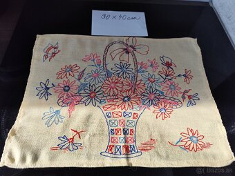 Obrusy retro ručne vyšívané - 7