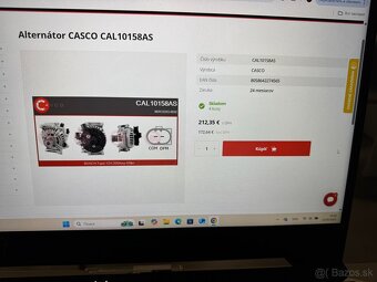 alternátor Mercedes Casco cal 10158as - 7