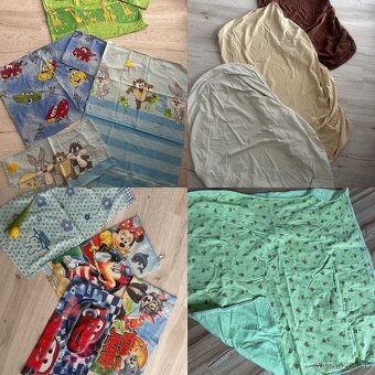 Posteľné oblečky, 4ks plachty, uteráčiky, paplon a vankúš - 7