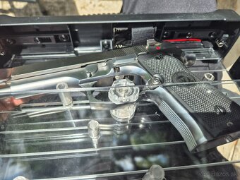 WE airsoft pištoľ GBB BERETTAm92 v.2 LEDBox Green Gas Silver - 7