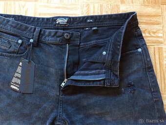 panske riflove sortky, kratasy Superdry velkost W36 - 7
