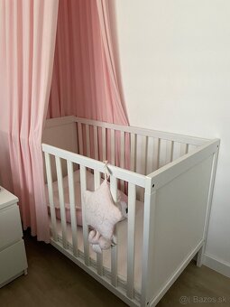 Detská postieľka Ikea + baldachýn + detské hniezdo - 7