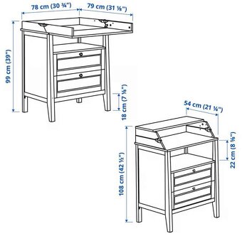 Prebaľovacia komoda Sundvik Ikea - 7