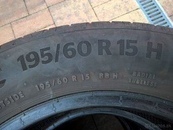 LETNÉ 195/60 R15 88H CONTINENTAL 6-7 mm 2021 - LEN 30,-€/kus - 7