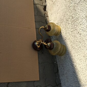 Set 2ks Retro Luster a Nastenna Lampa DRUKOV Vintage - 7